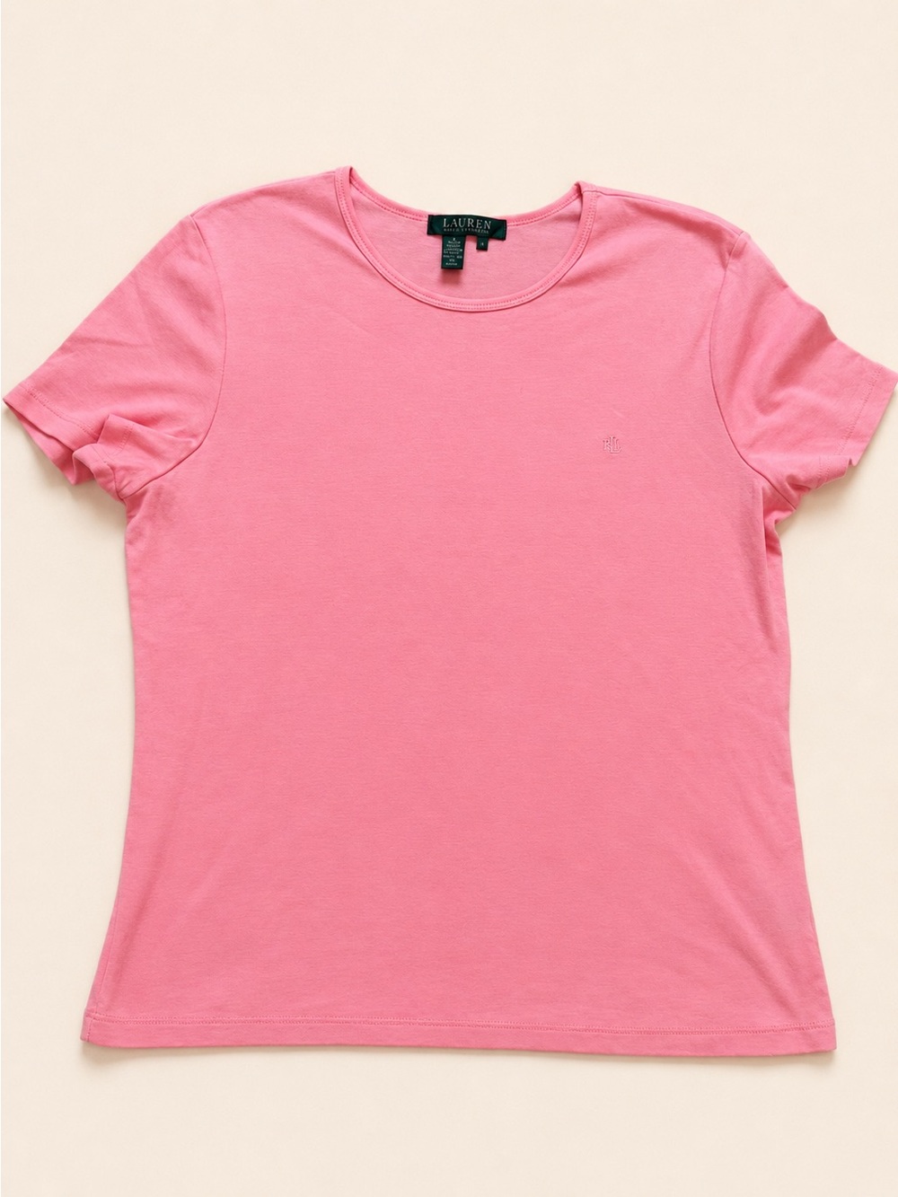 Lauren Ralph Lauren Pink Short-Sleeve Crewneck Tee